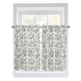 thumbnail image 1 of Kitchen Curtains 54 Inches length, Sage Green Flower Window Treatment Curtain Drapes, Vintage Farmhouse Boho Leaf Spring Decorative Window Curtains for Bedroom Cafe, 52"x54", 2 Panels, 1 of 7