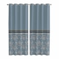 thumbnail image 1 of Kitchen Curtains 84 Inch Length 2 Panels, Boho Blue Flower Grommets Window Treatment Curtain, Abstract Bohemia Pesley Floral Thermal Curtains Drapes for Living Room/Bathroom, 1 of 9