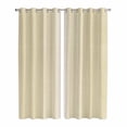 thumbnail image 1 of Kitchen Curtains 84 Inch Length 2 Panels, Cream Beige Striped Grommets Window Treatment Curtain, Modern Farmhouse Retro Lines Thermal Curtains Drapes for Living Room/Bathroom, 1 of 9