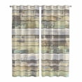 thumbnail image 1 of Kitchen Curtains 84 Inch Length 2 Panels, Farmhouse Grommets Window Treatment Curtain, Rustic Green Brown Wood Grain Mottled Thermal Curtains Drapes for Living Room/Bathroom, 1 of 9