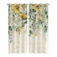 thumbnail image 1 of Kitchen Curtains 84 Inch Length 2 Panels, Flowers Eucalyptus Grommets Window Treatment Curtain, Vintage Botanical Floral Leaves Thermal Curtains Drapes for Living Room/Bathroom, 1 of 9
