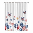 thumbnail image 1 of Kitchen Curtains 84 Inch Length 2 Panels, Independence Day Grommets Window Treatment Curtain, Flag Balloons Butterflies Watercolor Thermal Curtains Drapes for Living Room/Bathroom, 1 of 9