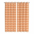 thumbnail image 1 of Kitchen Curtains 84 Inch Length 2 Panels, Orange Grommets Window Treatment Curtain, Country French Rustic Buffalo Plaid Modern Art Thermal Curtains Drapes for Living Room/Bathroom, 1 of 9