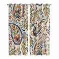 thumbnail image 1 of Kitchen Curtains 84 Inch Length 2 Panels, Paisley Flower Grommets Window Treatment Curtain, Spring Watercolor Vintage Floral Leaf Plant Thermal Curtains Drapes for Living Room/Bathroom, 1 of 9