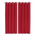 thumbnail image 1 of Kitchen Curtains 84 Inch Length 2 Panels, Pure Red Grommets Window Treatment Curtain, Simple Solid Color Thermal Curtains Drapes for Living Room/Bathroom, 1 of 9