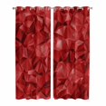thumbnail image 1 of Kitchen Curtains 84 Inch Length 2 Panels, Red Geometric Grommets Window Treatment Curtain, Vintage Minimalism Abstract Aesthetic Thermal Curtains Drapes for Living Room/Bathroom, 1 of 9
