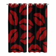 thumbnail image 1 of Kitchen Curtains 84 Inch Length 2 Panels, Red Lips Grommets Window Treatment Curtain, Modern Abstract Romantic Texture Aesthetic Thermal Curtains Drapes for Living Room/Bathroom, 1 of 9