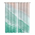thumbnail image 1 of Kitchen Curtains 84 Inch Length 2 Panels, Turquoise Coastal Wave Grommets Window Treatment Curtain, Summer Modern Ocean Beach Thermal Curtains Drapes for Living Room/Bathroom, 1 of 9