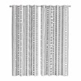 thumbnail image 1 of Kitchen Curtains 84 Inch Length 2 Panels, White Boho Grommets Window Treatment Curtain, Country Abstract Black Geometric Striped Thermal Curtains Drapes for Living Room/Bathroom, 1 of 9
