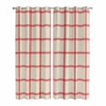 thumbnail image 1 of Kitchen Curtains 84 Inch Length 2 Panels, Yellow Buffalo Plaid Grommets Window Treatment Curtain, Red Lines Grid Pattern Vintage Thermal Curtains Drapes for Living Room/Bathroom, 1 of 9