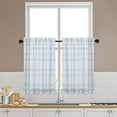 thumbnail image 1 of Kitchen Curtains, Green Buffalo Plaid Small Tier Curtains Bathroom Window Curtains, 24 Inch Check Gingham Design Farmhouse Café Curtain Set Linen Window Treatment Sets, Sage, Set of 2, 1 of 6