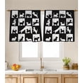 thumbnail image 1 of Kitchen Curtains Over Sink for Bathroom Window Cafe Basement Cortinas para Cocina Moderna Farmhouse Camper Rv Short Mini Curtain Black and White Cat Country Rustic Modern Cute - 26×24‘‘, 1 of 6