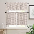 thumbnail image 1 of Kitchen Curtains Set, Abstract Khaki Kitchen Curtains and Valances Set, Modern Contemporary Art Vintage Rod Pocket Tier Curtains 36 Inch Length for Cafe/Bedroom Windows, 1 of 6