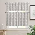 thumbnail image 1 of Kitchen Curtains Set, Black Botanical Kitchen Curtains and Valances Set, Farmhouse Spring Summer Branch Rod Pocket Tier Curtains 36 Inch Length for Cafe/Bedroom Windows, 1 of 6