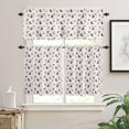 thumbnail image 1 of Kitchen Curtains Set, Farm Rooster Kitchen Curtains and Valances Set, Farmhouse Chicken Pink Spring Floral Rod Pocket Tier Curtains 24 Inch Length for Cafe/Bedroom Windows, 1 of 6