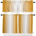thumbnail image 1 of Kitchen Curtains Set, Orange Ombre Kitchen Curtains and Valances Set, Farmhouse Orange Gradient Aesthetics Rod Pocket Tier Curtains 36 Inch Length for Cafe/Bedroom Windows, 1 of 6