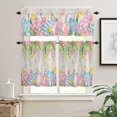 thumbnail image 1 of Kitchen Curtains Set, Spring Easter Kitchen Curtains and Valances Set, Rustic Floral Botanical Easter Eggs Rod Pocket Tier Curtains 36 Inch Length for Cafe/Bedroom Windows, 1 of 6