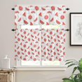 thumbnail image 1 of Kitchen Curtains Set, Watermelon Kitchen Curtains and Valances Set, Red Summer Fruits Watercolor Rod Pocket Tier Curtains 36 Inch Length for Cafe/Bedroom Windows, 1 of 6