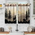 thumbnail image 1 of Kitchen Curtains Sets for Windows - Farmhouse Forest Cabin Country Bear Deer Nature Printed Short Half Cafe Curtain for Dining Room Bathroom Camper Decor Rod Pocket Window Drapes 36Inch Length, 1 of 5