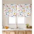 thumbnail image 1 of Kitchen Curtains over Sink for Bathroom Window Cafe Basement Cortinas para Cocina Farmhouse Camper Rv Short Mini Curtain Flower Floral White Summer Elegant Country Rustic Modern Cute - 26×24‘‘, 1 of 6
