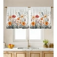 thumbnail image 1 of Kitchen Curtains over Sink for Bathroom Window Cafe Basement Cortinas para Cocina Farmhouse Camper Rv Short Mini Curtain Flower Spring Summer Daisy Elegant Country Rustic Modern Cute - 26×24‘‘, 1 of 6