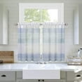 Kitchen Curtains Splicing Striped Sheer Tier Curtains, Farmhouse Faux