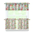 thumbnail image 1 of Kitchen Curtains and Valance Set 24 Inch Tier Pioneer Colorful Floral Curtains Small Drapes for Cafe Living Room Bathroom Farmhouse 3 Pieces Set Rod Pocket, 1 of 6