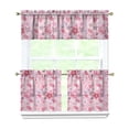 thumbnail image 1 of Kitchen Curtains and Valance Set 24 Inch Tier Pioneer Colorful Floral Curtains Small Drapes for Cafe Living Room Bathroom Farmhouse 3 Pieces Set Rod Pocket, 1 of 6