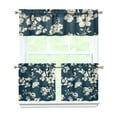 thumbnail image 1 of Kitchen Curtains and Valance Set 24 Inch Tier Pioneer Colorful Floral Curtains Small Drapes for Cafe Living Room Bathroom Farmhouse 3 Pieces Set Rod Pocket, 1 of 6