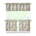 thumbnail image 1 of Kitchen Curtains and Valance Set 24 Inch Tier Pioneer Colorful Floral Curtains Small Drapes for Cafe Living Room Bathroom Farmhouse 3 Pieces Set Rod Pocket, 1 of 6