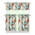 thumbnail image 1 of Kitchen Curtains and Valance Set 36 Inch Tier Pioneer Colorful Floral 3 Pieces Set Dining Room Small Curtain Drapes Cafe Curtains Valance for Home Decor Rod Pocket, 1 of 6