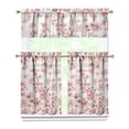 thumbnail image 1 of Kitchen Curtains and Valance Set 36 Inch Tier Pioneer Colorful Floral 3 Pieces Set Dining Room Small Curtain Drapes Cafe Curtains Valance for Home Decor Rod Pocket, 1 of 6