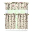 thumbnail image 1 of Kitchen Curtains and Valance Set 36 Inch Tier Pioneer Colorful Floral 3 Pieces Set Dining Room Small Curtain Drapes Cafe Curtains Valance for Home Decor Rod Pocket, 1 of 6