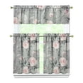 thumbnail image 1 of Kitchen Curtains and Valance Set 36 Inch Tier Pioneer Colorful Floral 3 Pieces Set Dining Room Small Curtain Drapes Cafe Curtains Valance for Home Decor Rod Pocket, 1 of 6