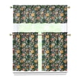 thumbnail image 1 of Kitchen Curtains and Valance Set 36 Inch Tier Pioneer Colorful Floral 3 Pieces Set Dining Room Small Curtain Drapes Cafe Curtains Valance for Home Decor Rod Pocket, 1 of 6