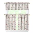 thumbnail image 1 of Kitchen Curtains and Valance Set 36 Inch Tier Pioneer Colorful Floral 3 Pieces Set Dining Room Small Curtain Drapes Cafe Curtains Valance for Home Decor Rod Pocket, 1 of 6