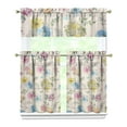 thumbnail image 1 of Kitchen Curtains and Valance Set 36 Inch Tier Pioneer Colorful Floral 3 Pieces Set Dining Room Small Curtain Drapes Cafe Curtains Valance for Home Decor Rod Pocket, 1 of 6