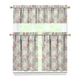 thumbnail image 1 of Kitchen Curtains and Valance Set 36 Inch Tier Pioneer Colorful Floral 3 Pieces Set Dining Room Small Curtain Drapes Cafe Curtains Valance for Home Decor Rod Pocket, 1 of 6