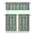 thumbnail image 1 of Kitchen Curtains and Valance Set 36 Inch Tier Pioneer Colorful Floral 3 Pieces Set Dining Room Small Curtain Drapes Cafe Curtains Valance for Home Decor Rod Pocket, 1 of 6