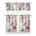 thumbnail image 1 of Kitchen Curtains and Valance Set 36 Inch Tier Pioneer Colorful Floral 3 Pieces Set Dining Room Small Curtain Drapes Cafe Curtains Valance for Home Decor Rod Pocket, 1 of 6