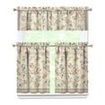 thumbnail image 1 of Kitchen Curtains and Valance Set 36 Inch Tier Pioneer Colorful Floral 3 Pieces Set Dining Room Small Curtain Drapes Cafe Curtains Valance for Home Decor Rod Pocket, 1 of 6
