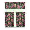 thumbnail image 1 of Kitchen Curtains and Valance Set 36 Inch Tier Pioneer Colorful Floral 3 Pieces Set Dining Room Small Curtain Drapes Cafe Curtains Valance for Home Decor Rod Pocket, 1 of 6