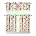 thumbnail image 1 of Kitchen Curtains and Valance Set 36 Inch Tier Pioneer Colorful Floral 3 Pieces Set Dining Room Small Curtain Drapes Cafe Curtains Valance for Home Decor Rod Pocket, 1 of 6