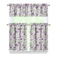 thumbnail image 1 of Kitchen Curtains and Valance Set 36 Inch Tier Pioneer Colorful Floral 3 Pieces Set Dining Room Small Curtain Drapes Cafe Curtains Valance for Home Decor Rod Pocket, 1 of 6