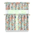thumbnail image 1 of Kitchen Curtains and Valance Set 36 Inch Tier Pioneer Colorful Floral 3 Pieces Set Dining Room Small Curtain Drapes Cafe Curtains Valance for Home Decor Rod Pocket, 1 of 6