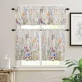 thumbnail image 1 of Kitchen Curtains Valances, Flower Bird Plant Spring Summer Fall Floral Short Rod Pocket Valances for Windows for Bedroom, Bathroom, 1 Panel, 42" W x 12" L, 1 of 5