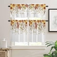 thumbnail image 1 of Kitchen Curtains Valances, Flower Bird Plant Spring Summer Fall Floral Short Rod Pocket Valances for Windows for Bedroom, Bathroom, 1 Panel, 42" W x 12" L, 1 of 6