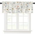thumbnail image 1 of Kitchen Curtains Valances, Rod Pocket Valances for Windows, Small Window Treatment Valances for Window, Living Room, Bedroom, Bathroom, 1 Panel, 54" W x 18" L, Simple Flowers, 1 of 6