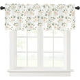 thumbnail image 1 of Kitchen Curtains Valances, Rod Pocket Valances for Windows, Small Window Treatment Valances for Window, Living Room,Bedroom, Bathroom, 54" W x 18" L, Camellia Flower, 1 of 6