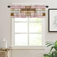 thumbnail image 1 of Kitchen Curtains Valances for Small Windows, Farmhouse Country Short Curtain Valance for Living Room, Vintage Wood Grain Rod Pocket Blinds Window Printed Drapes 1 Panel 54x18 Inch, 1 of 6